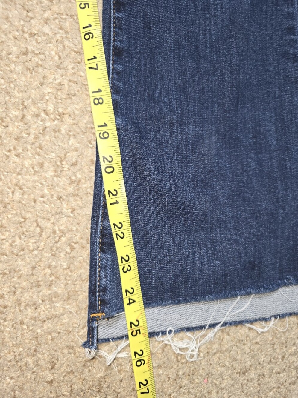 Frame Denim Dark Blue Cropped Mini Boot Jeans Size 31 - Picture 7 of 7